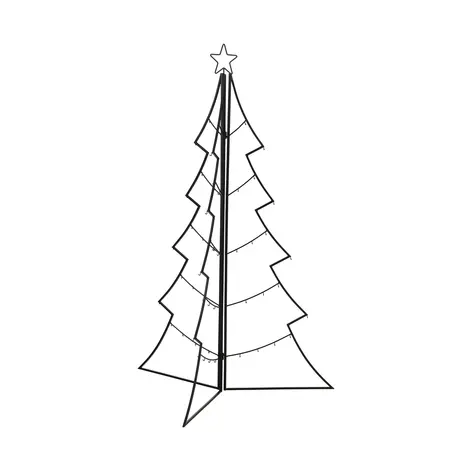 Decoratie boom opvouwbaar zwart - l77xb77xh117,5cm