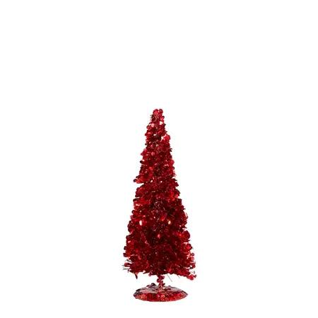 Decoratie boom rood - h30xd11cm
