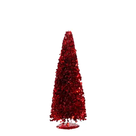 Decoratie boom rood - h40xd15cm