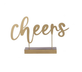 Decoratie CHEERS goud - l30xb6xh19cm