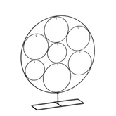 Decoratie cirkel l38b8h43.5cm zwart