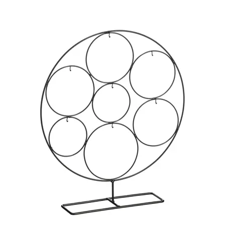 Decoratie cirkel zwart - l38xb8xh43,5cm