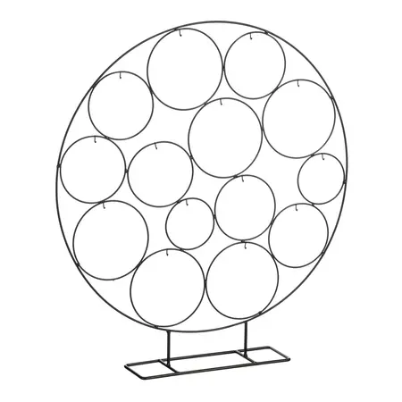 Decoratie cirkel zwart - l58xb10xh64cm