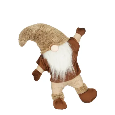 Decoratie gnoom bruin - l28xb13xh38cm