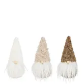 Decoratie gnoom wit l.bruin bruin (1 stuk, div. soorten) - l6xb6xh14cm
