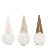 Decoratie gnoom wit l.bruin bruin (1 stuk, div. soorten) - l8xb7,5xh23cm