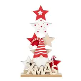 Decoratie kerst rood FSC 100% - l18xb1xh31cm