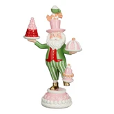 Decoratie kerstman macaron groen - l22xb13,5xh35,5cm