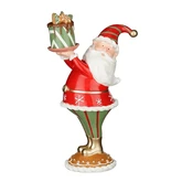 Decoratie kerstman taart rood - l20xb13xh34cm