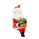 Decoratie kerstman zittend rood - h35,5xd16cm