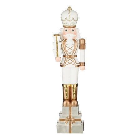 Decoratie notenkraker cadeau wit - l26xb20xh102cm