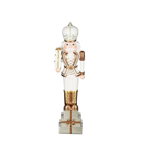 Decoratie notenkraker wit - l13xb9xh51cm