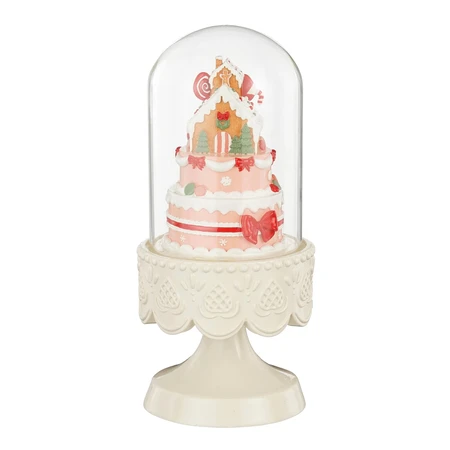 Decoratie taart wit - h30,5xd14cm