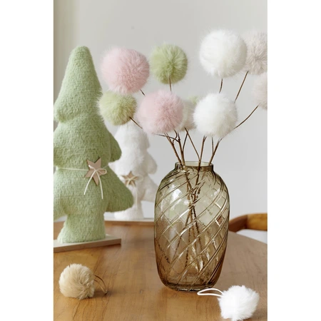 Decoratietak kunstbont - B12xH70cm Zacht roze - afbeelding 2