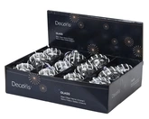 Decoris gedecoreerde glazen kerstbal helder rond 8 cm - afbeelding 2