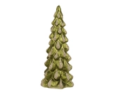 Decoris Glas Kerstboom 29,5 cm Groen met Glitter