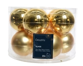 Decoris kerstballen glas lichtgoud 6 cm - afbeelding 2