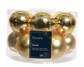 Decoris kerstballen van glas lichtgoud 5 cm - afbeelding 2