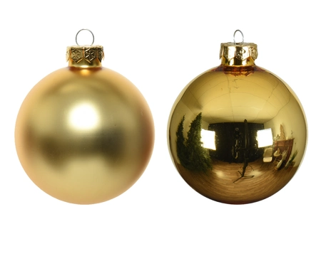 Decoris kerstballen van glas lichtgoud 5 cm - afbeelding 3