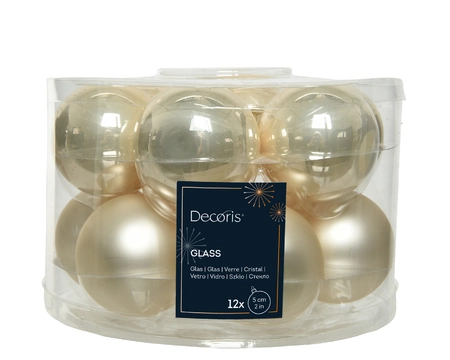 Decoris kerstballen glas parel 5 cm - afbeelding 3