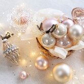 Decoris kerstballen glas parel 5 cm - afbeelding 2