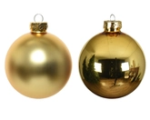 Decoris kerstballen van glas lichtgoud 7 cm - afbeelding 3