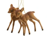 Decoris hanger nylon bruin rendier 7,5 cm