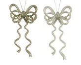 Decoris hangornament polystyreen strik 15 cm