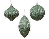 Decoris kerstbal gemaakt van foam icing mint diverse vormen 8 cm