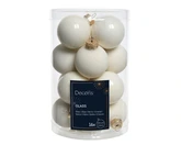 Decoris kerstbal gemaakt van glas wool white 3,5 cm