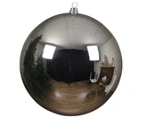 Decoris shatterproof kerstbal zilver 14 cm