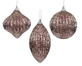 Decoris kerstbal van foam blush pink 8 cm