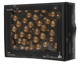 Decoris kerstbal van glas espresso rond 2,5 cm  
