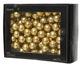 Decoris kerstbal van glas lichtgoud rond 2,5 cm - afbeelding 1