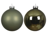 Decoris kerstbal van glas rosemary green 7 cm - afbeelding 2