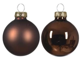 Decoris kerstballen van glas espresso 3,5 cm - afbeelding 2