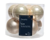 Decoris kerstballen van glas parel 7 cm - afbeelding 1