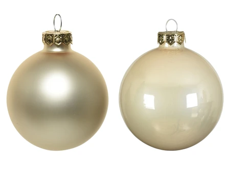 Decoris kerstballen van glas parel 7 cm - afbeelding 3
