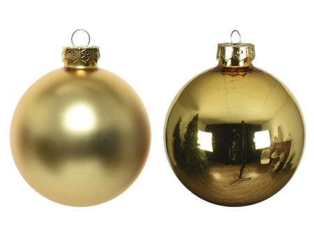 Decoris kerstballen glas lichtgoud 6 cm   - afbeelding 2