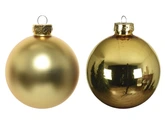 Decoris kerstballen glas lichtgoud 6 cm   - afbeelding 2