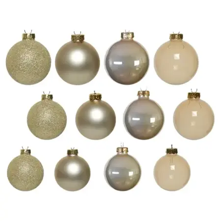 Decoris Kerstballen Glas mix Pearl 42 stuks - afbeelding 2