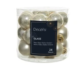 Decoris kerstballen glas parel 2,5 cm - afbeelding 1