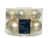 Decoris kerstballen glas parel 5 cm - afbeelding 1