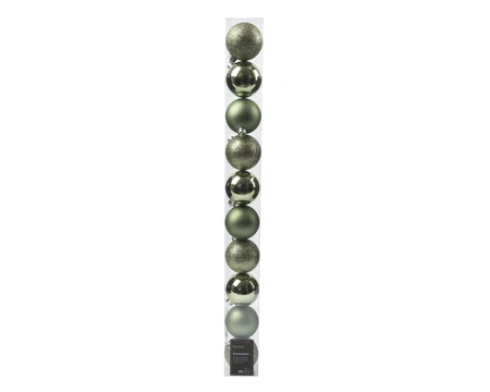 Decoris kerstballen shatterproof polystyreen rosemary green 6 cm - afbeelding 1