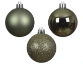 Decoris kerstballen shatterproof polystyreen rosemary green 6 cm - afbeelding 2