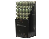 Decoris kerstballen shatterproof polystyreen rosemary green 6 cm - afbeelding 3
