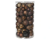 Decoris Kerstballen kunststof - Espresso 100 stuks