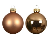 Decoris kerstballen van glas brandy 6 cm - afbeelding 2