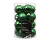 Decoris kerstballen van glas jolly green 3,5 cm