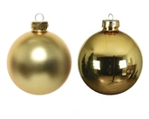 Decoris kerstballen van glas lichtgoud 5 cm   - afbeelding 2